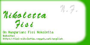 nikoletta fisi business card